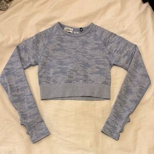 AYBL Women's Blue Camouflage Crop Top